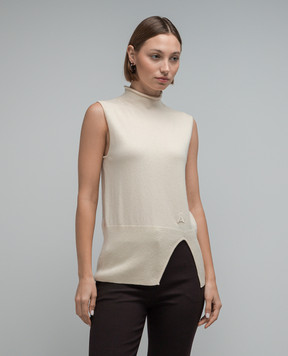 AERON Atlas beige wool and cashmere top ATLAS