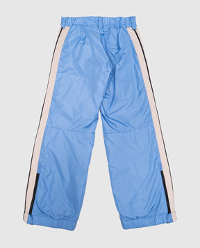 Palm Angels Children's blue pants with stripes PBKF001F23FAB001