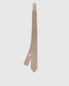 Stefano Ricci Children's dark beige silk tie YCRM1600SETA