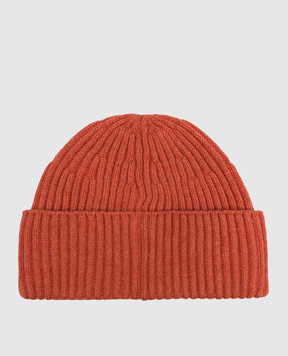 Brunello Cucinelli Cashmere ribbed coral hat M2293900