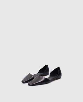 Toteme Black leather ballet flats 241WAS1076LE0046