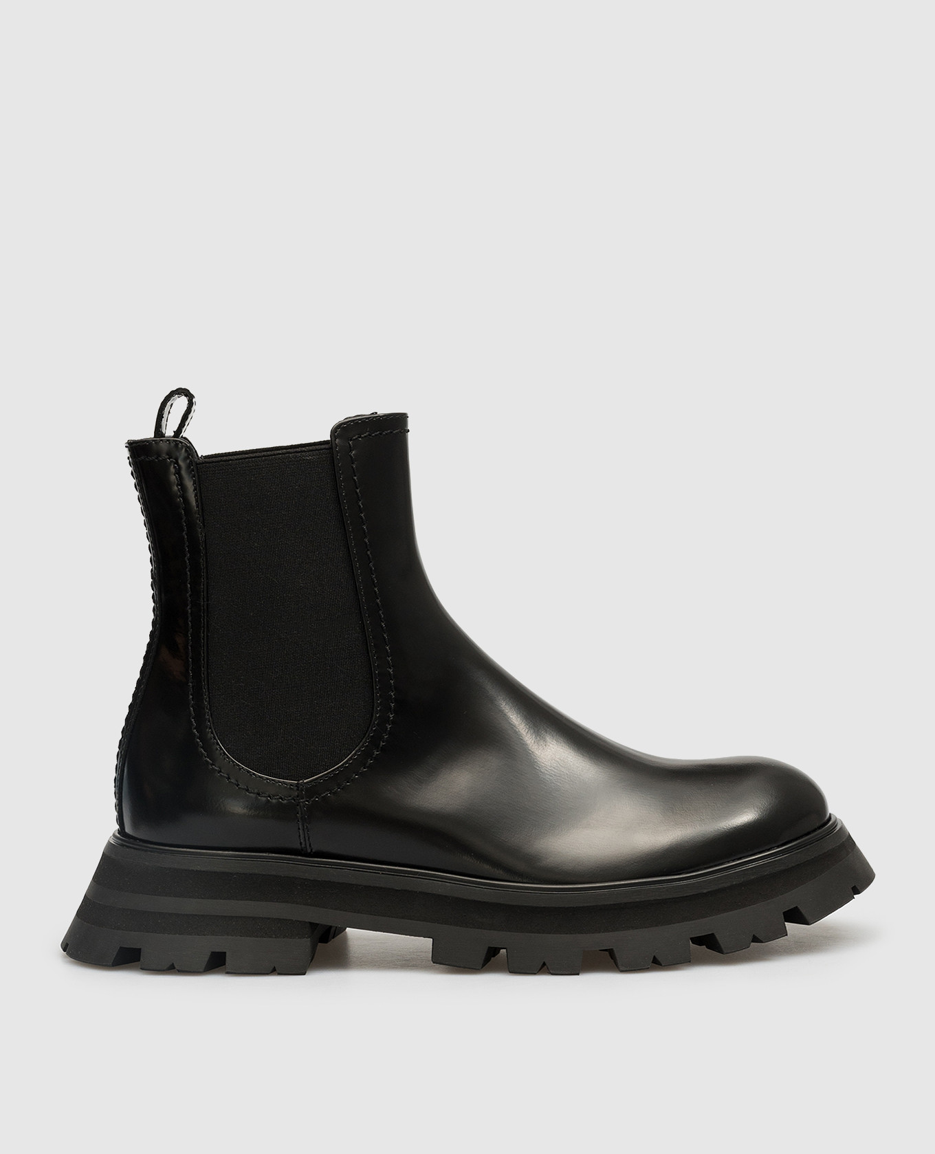 Alexander McQueen Black leather Chelsea boots