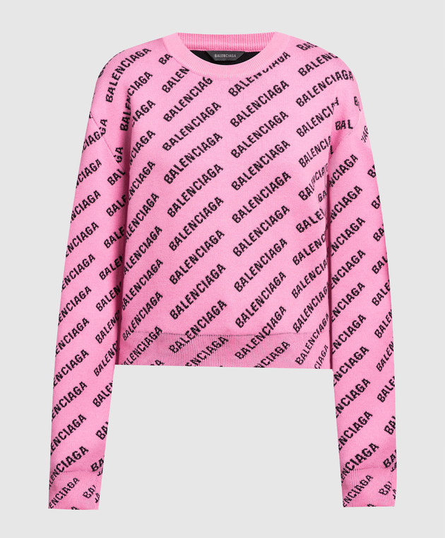 Balenciaga pink logo jumper online