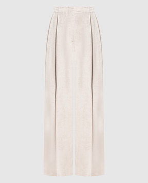 Brunello Cucinelli Light gray palazzo trousers MD514P8018
