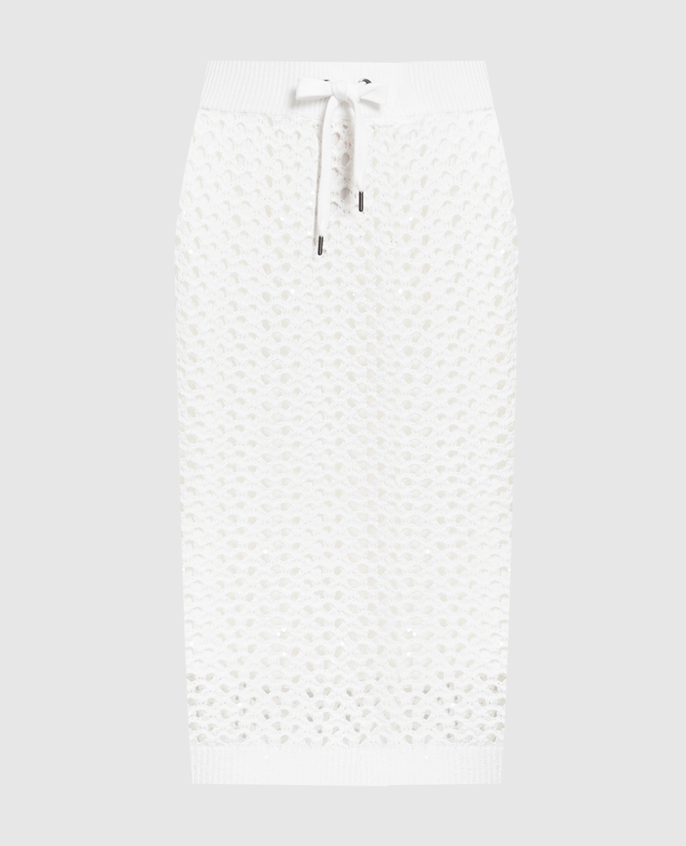 

White skirt with sequins Brunello Cucinelli