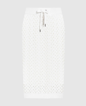 Brunello Cucinelli White skirt with sequins M70572289