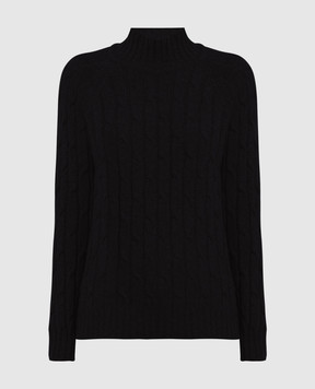 Babe Pay Pls Black sweater made of cashmere in a textured pattern MD9701305341TR