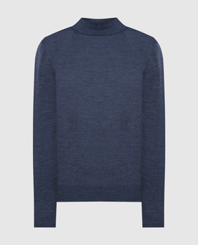 Cashmere&Whiskey Blue melange wool jumper 97397