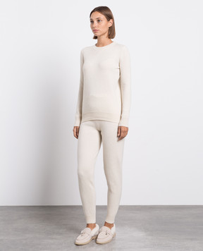 Babe Pay Pls White cashmere sweater and joggers suit MD9671307341PF