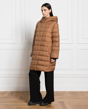 Woolrich Brown down jacket with logo CFWWOU0909FRUT2635