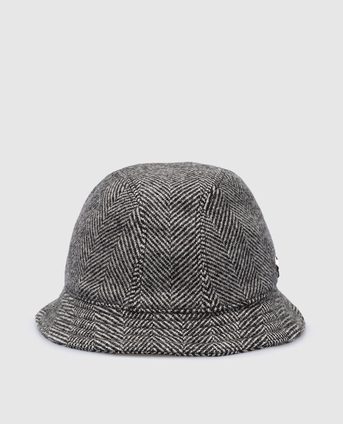 Children's gray wool and cashmere pattern panama stefano ricci
