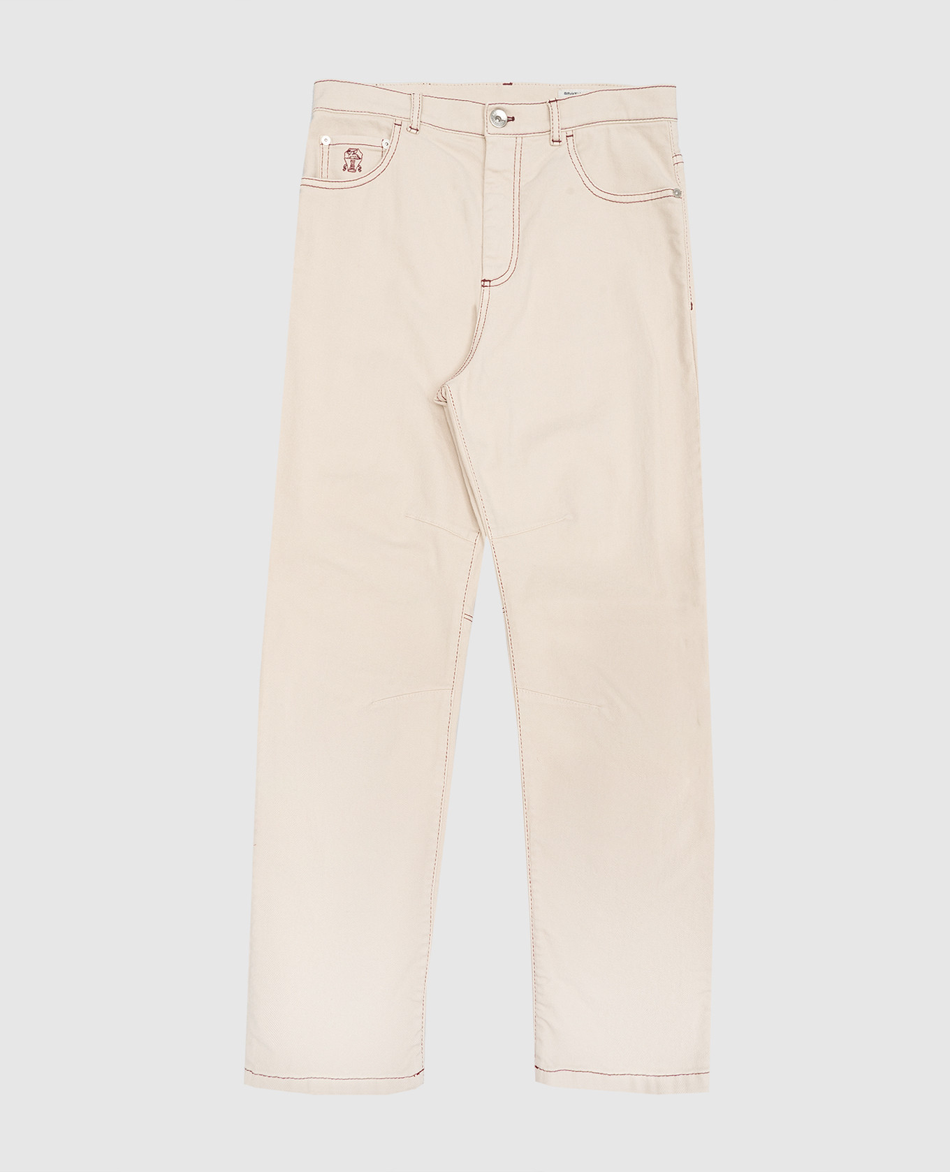 

Children's beige jeans with a logo Brunello Cucinelli