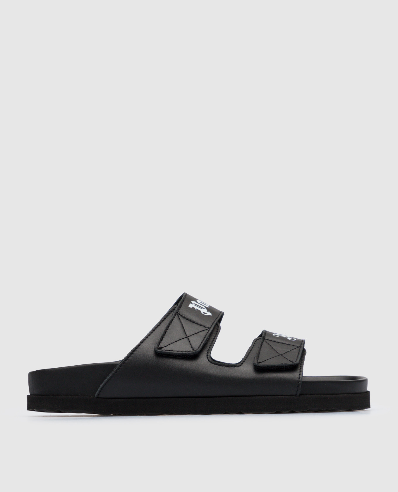 

Black flip flops with logo Palm Angels, Черный