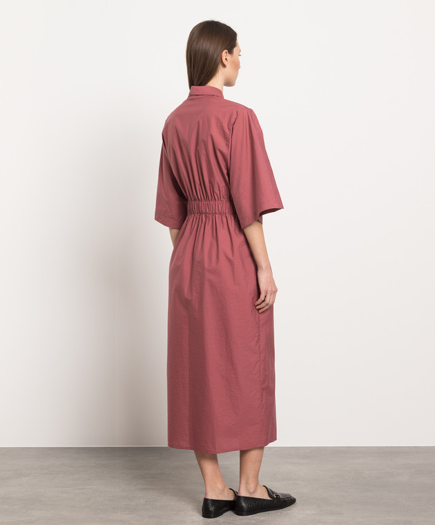 Brunello Cucinelli - Pink shirt dress with monil chain