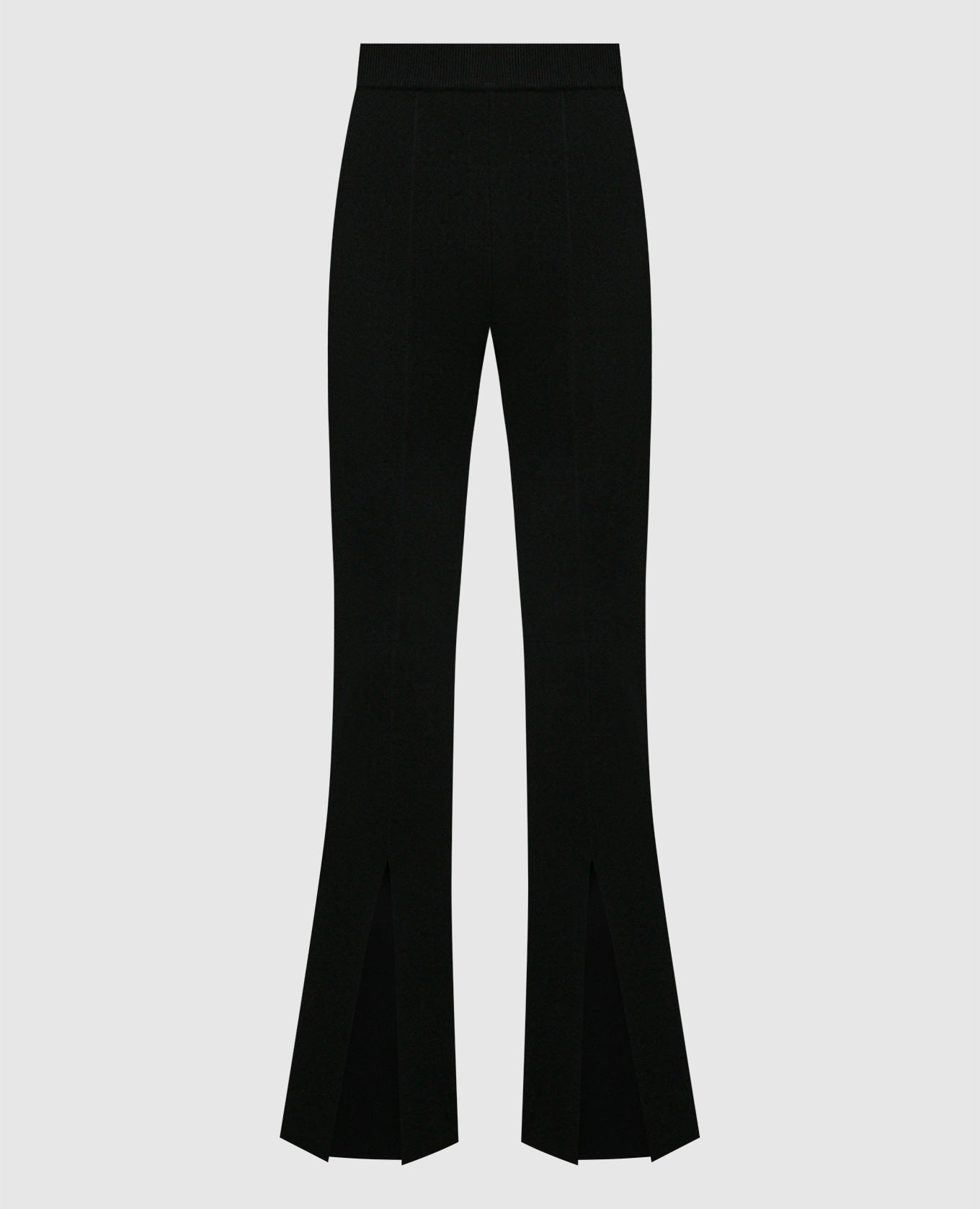 

Black flared pants with slits Solotre