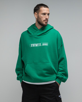 Dolce&Gabbana Green hoodie with logo print G9AKPTG7K3E