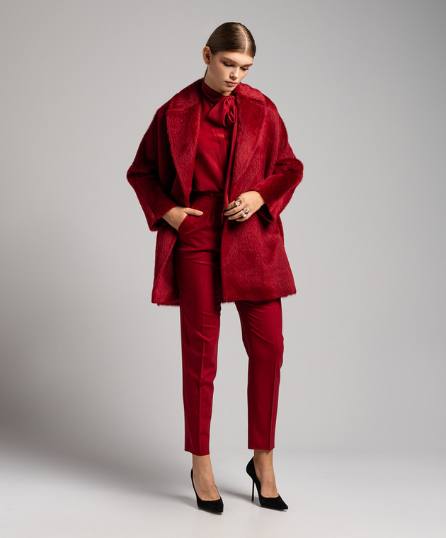 Max mara burgundy coat hotsell