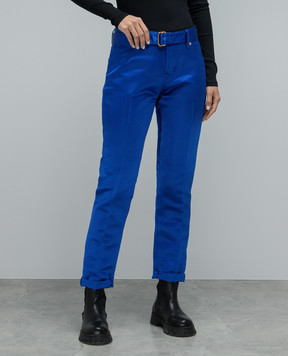 Tom Ford Blue satin pants made of silk PAW143FAX671