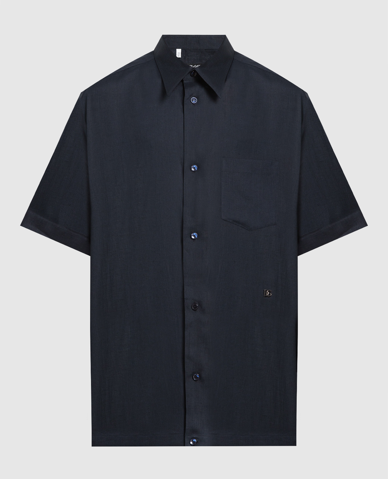 Blue linen shirt dolce&gabbana