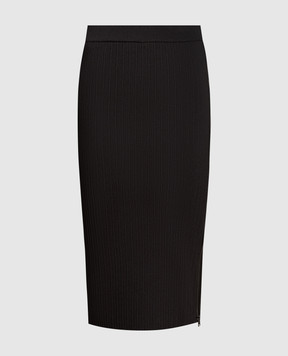 Tom Ford Black ribbed midi skirt GCK158YAX590