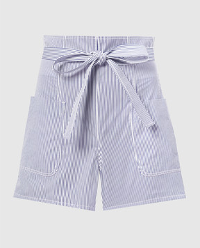 Philosophy di Lorenzo Serafini Blue striped shorts A03332158