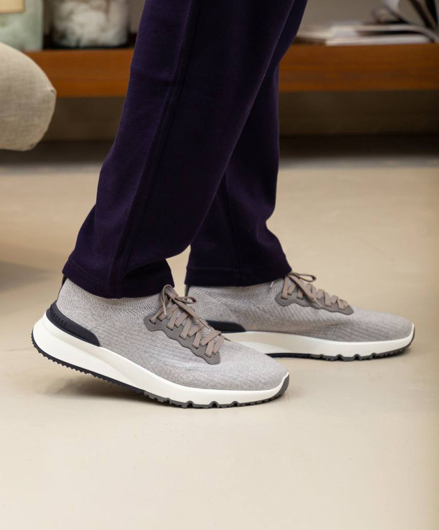Brunello Cucinelli Scarpe da ginnastica grigie MZUPMBO252 acquista online su Symbol