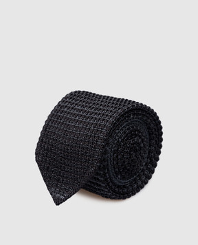 Stefano Ricci Children's gray patterned silk tie YCRMTSR916