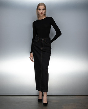 WARDROBE.NYC Black denim maxi skirt W2097PC