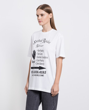 Gauchere White t-shirt with a print P22317320325