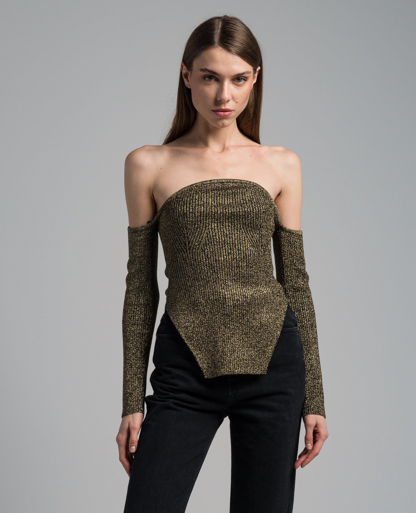 

Maria jumper with lurex Khaite, Golden