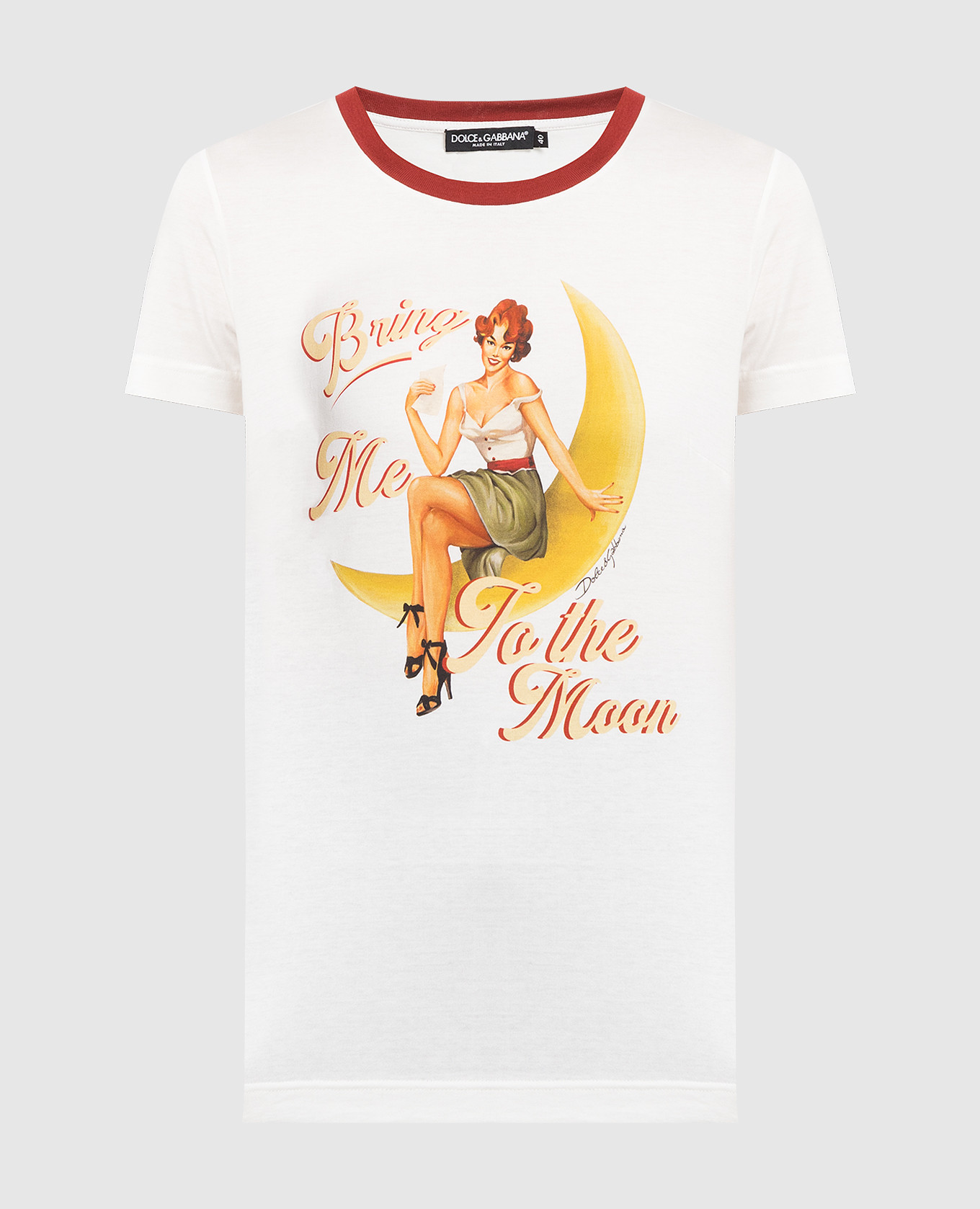 

White t-shirt with a print Dolce&Gabbana