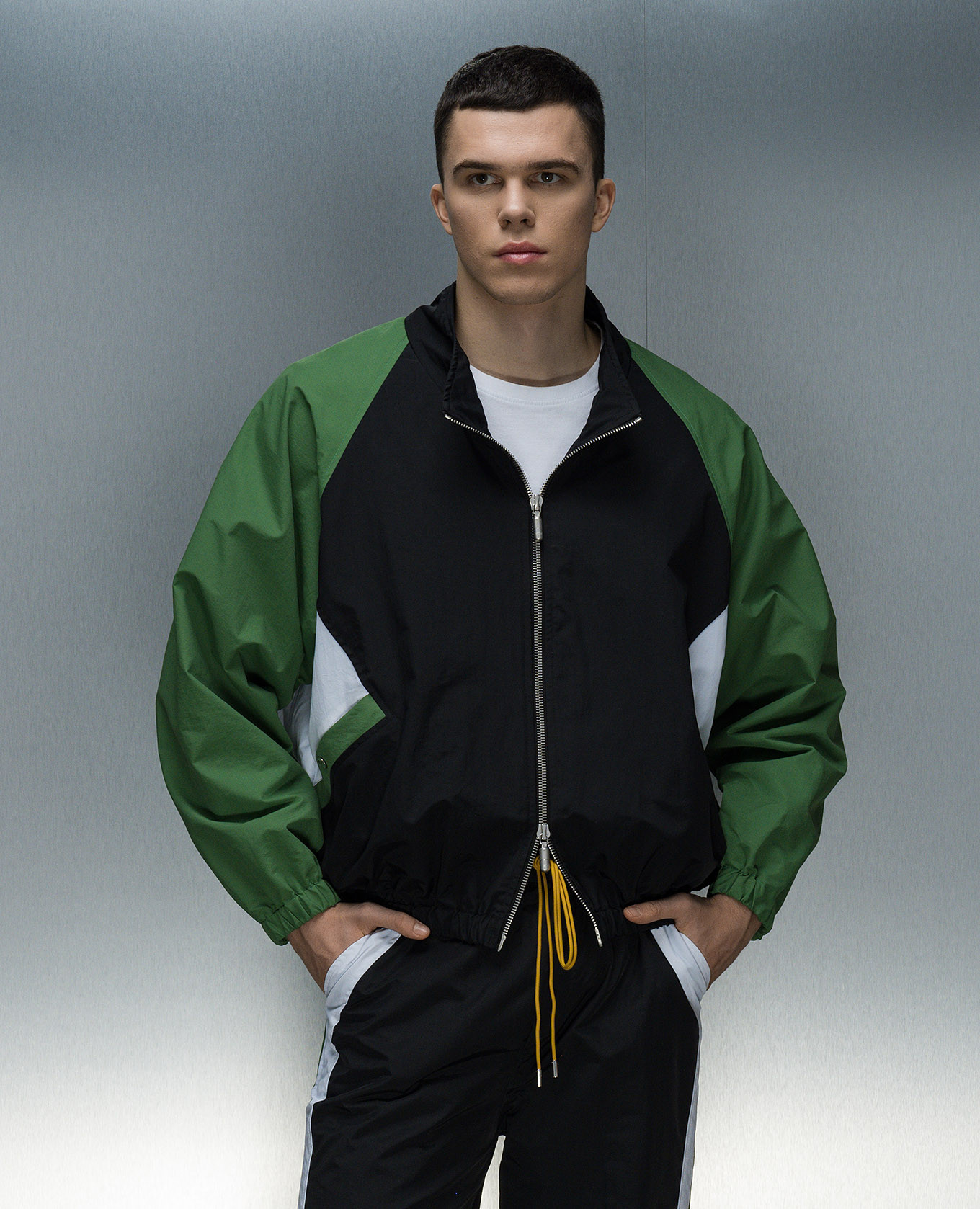 Black windbreaker with contrasting inserts Rhude 3