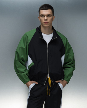 Rhude Black windbreaker with contrasting inserts RHPS24JA03005134