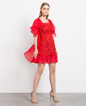 Olena Dats Red dress with applique and beads OD4063