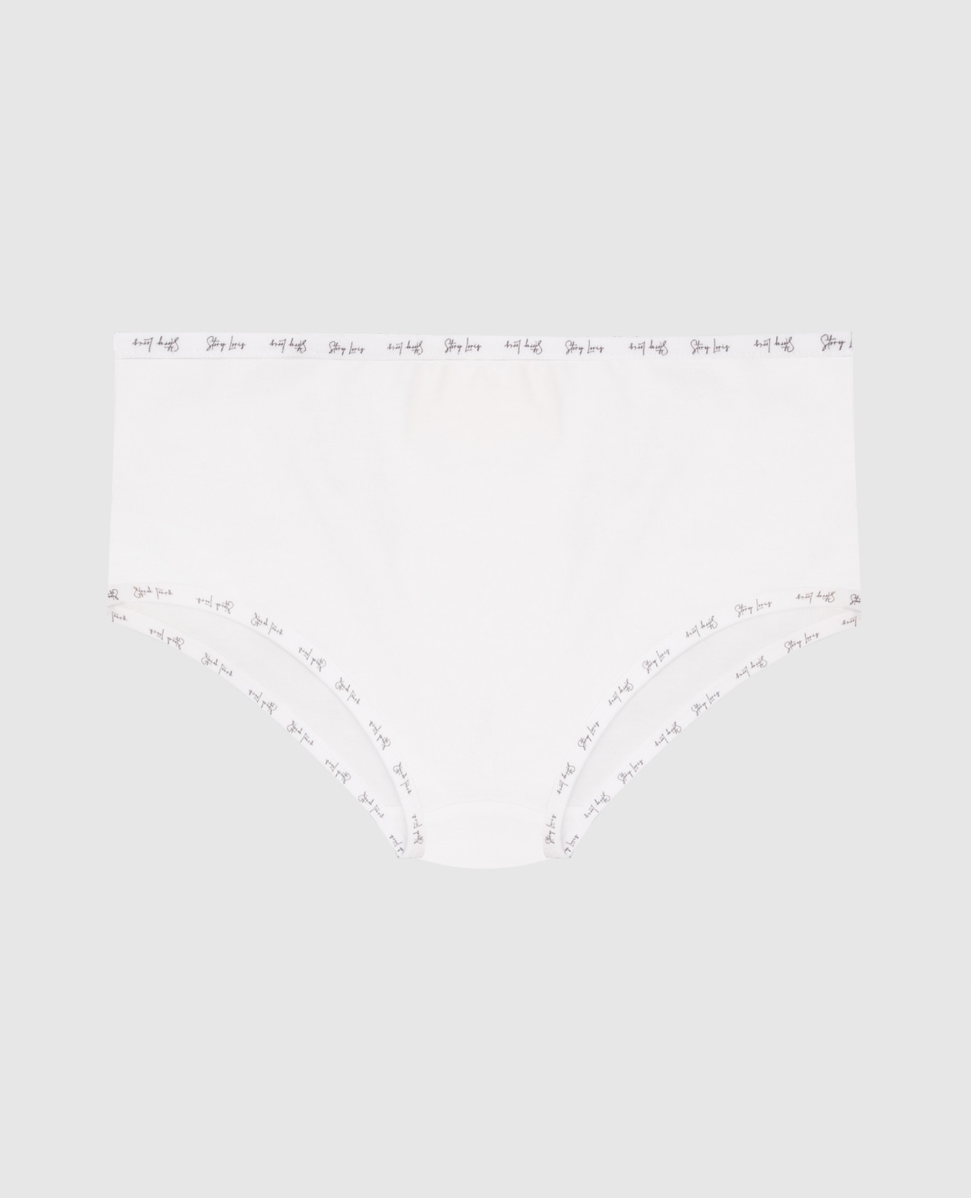 Children's white panties with a logo story loris