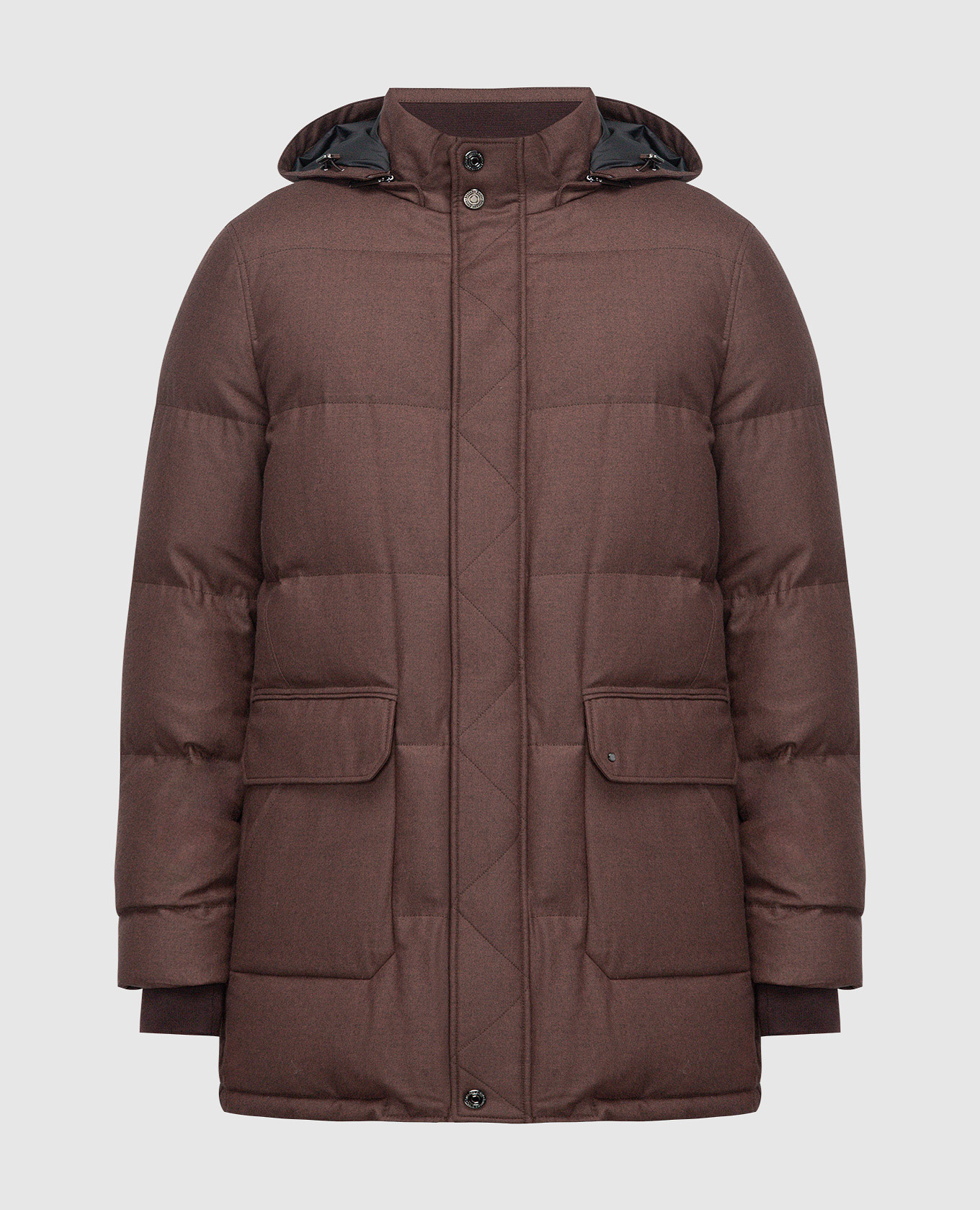 

Brown down jacket made of wool Stefano Ricci