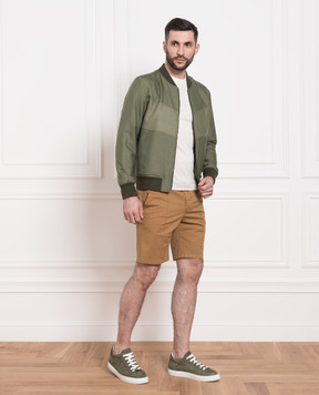 ISAIA Green wool and cashmere bomber jacket SX718793950
