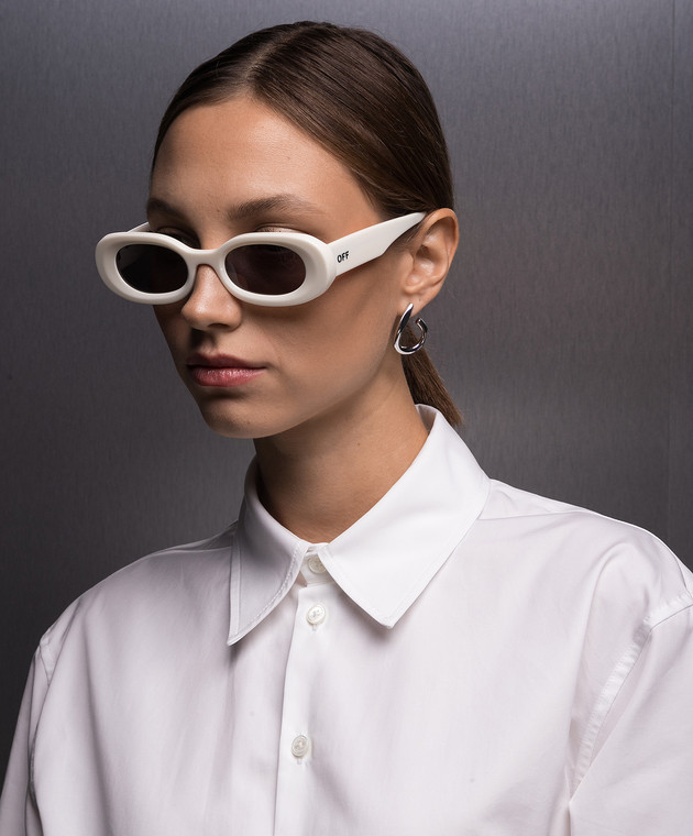 【送料&関税込】Off-White Oeri087 Amalfi Sunglasses - Unisex Off-White Amalfi OERI087 Oval Sunglasses | Fashion Eyewear UK