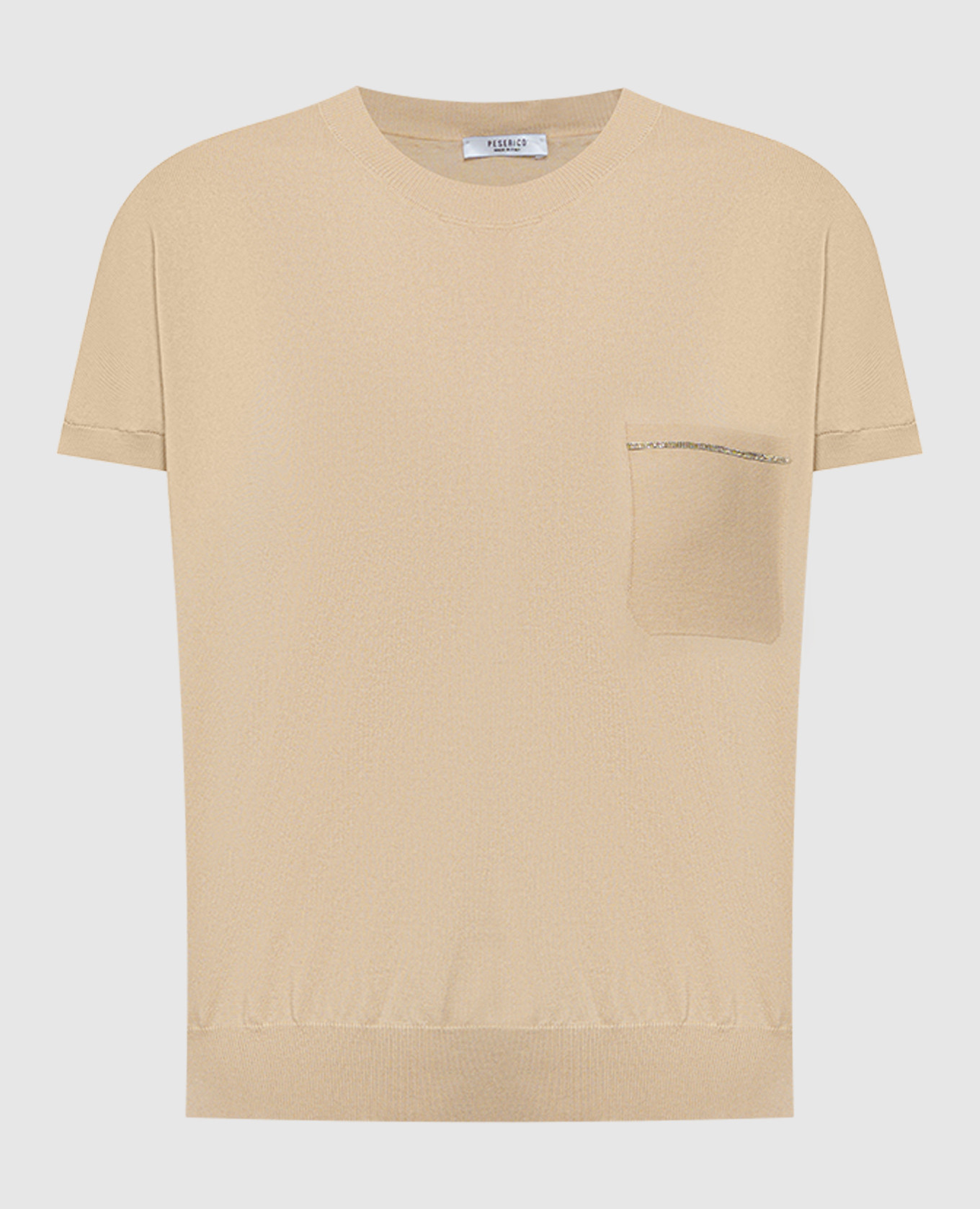 

Beige waistcoat with monil chain Peserico