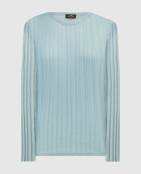 Enrico Mandelli Blue cashmere and silk jumper A8KD405366