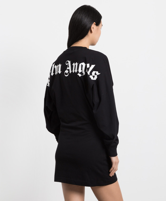 palm angels mini dress Milan LA Fitted Mini Dress in BLACK OFF WHITE for Women