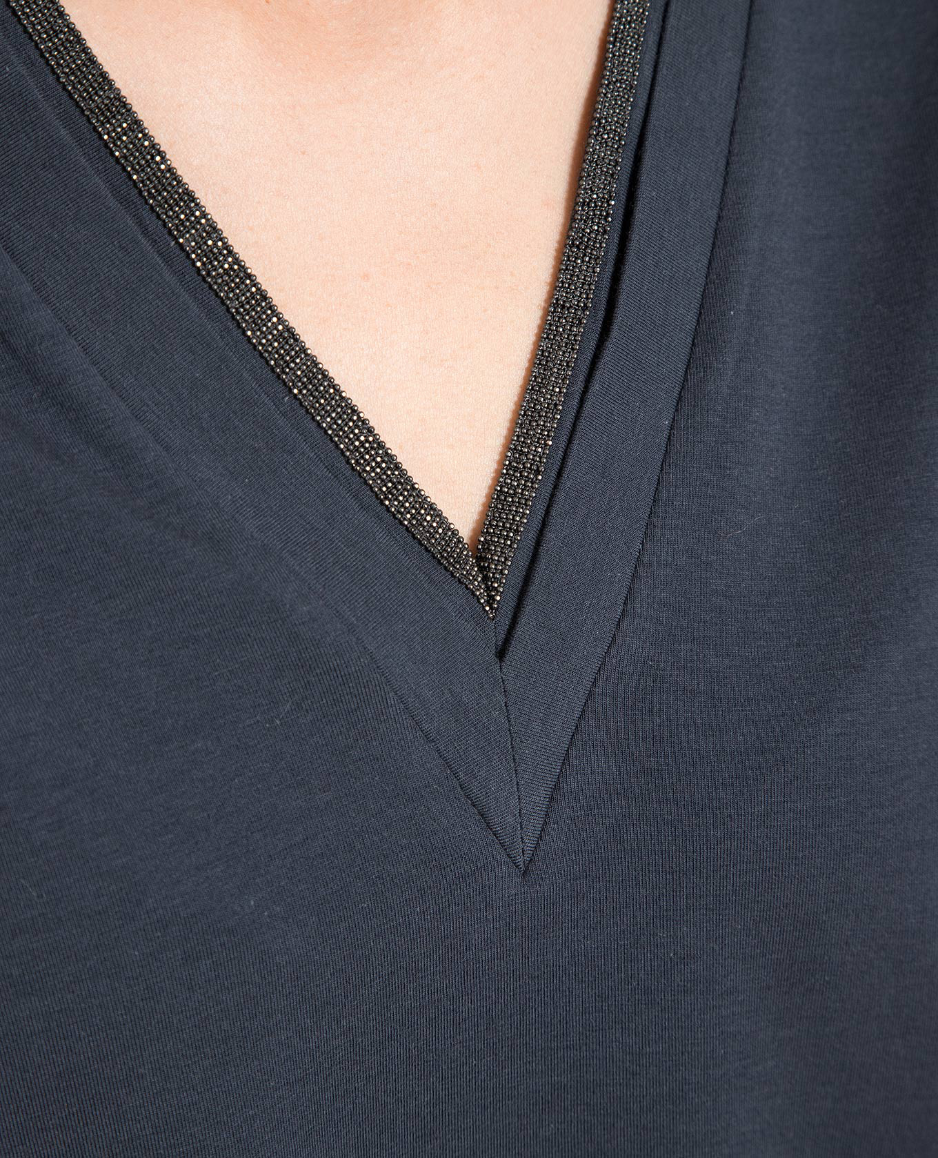 

Gray t-shirt with monil chain Brunello Cucinelli, Grey