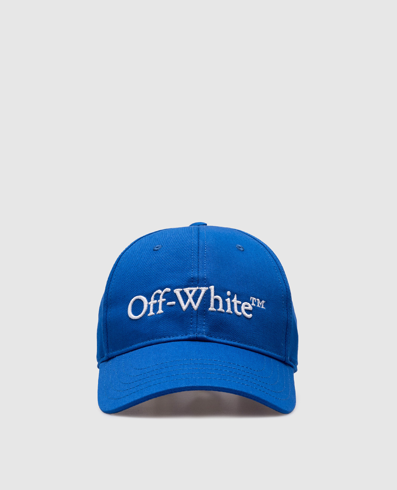 Blue cap with logo embroidery off-white