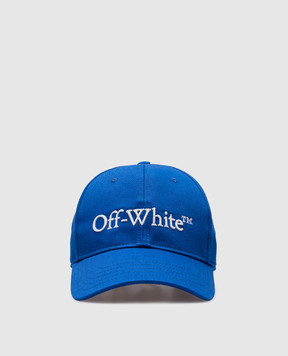 Off-White Blue cap with logo embroidery OWLB044F23FAB001