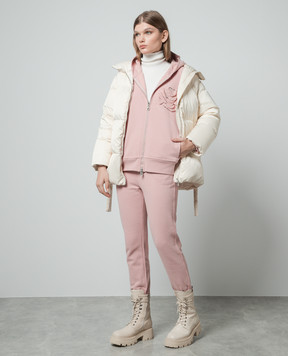 Ermanno Scervino Pink joggers with logo embroidery D431P302KRA