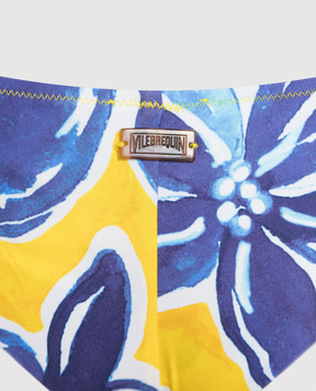 Vilebrequin Yellow panties from Fraz swimwear in a print FZRH3H07