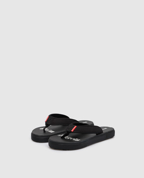 Palm Angels Black flip flops with logo PMIO001S23FAB001