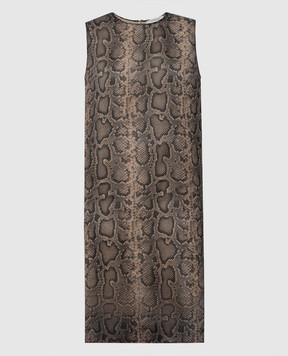 Max Mara Sportmax Beige CUBANO dress in animalistic print CUBANO