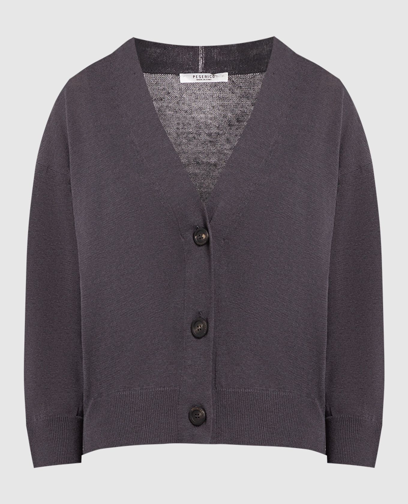 

Gray cardigan with monil chain Peserico, Grey