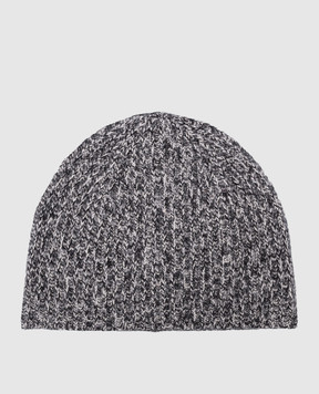 JOSEPH Black melange cashmere hat JF008217